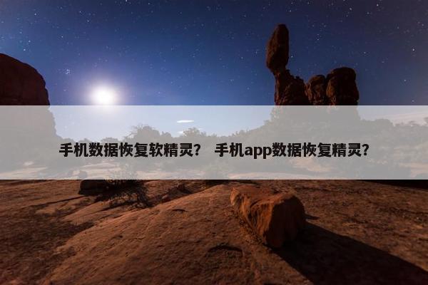 手机数据恢复软精灵？ 手机app数据恢复精灵？