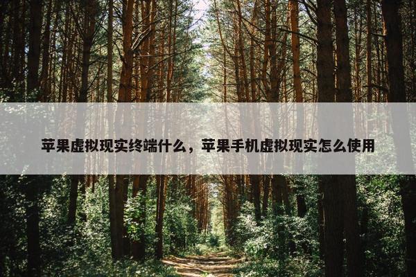 苹果虚拟现实终端什么，苹果手机虚拟现实怎么使用