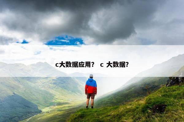 c大数据应用？ c 大数据？