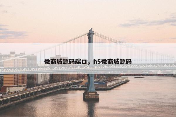 微商城源码端口，h5微商城源码