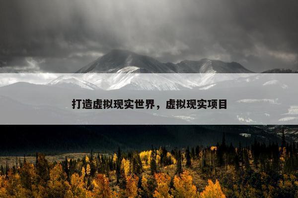 打造虚拟现实世界，虚拟现实项目