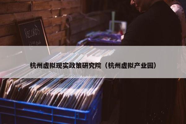 杭州虚拟现实政策研究院（杭州虚拟产业园）