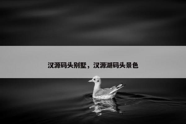 汉源码头别墅，汉源湖码头景色