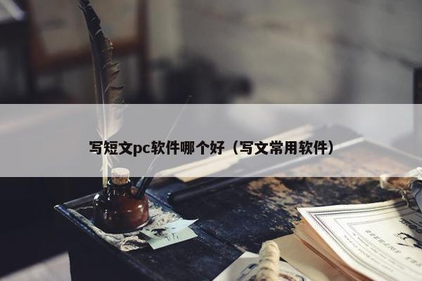 写短文pc软件哪个好（写文常用软件）