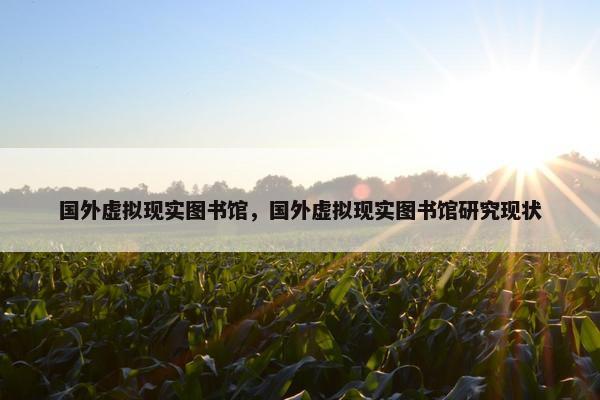 国外虚拟现实图书馆，国外虚拟现实图书馆研究现状
