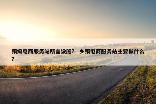 镇级电商服务站所需设施？ 乡镇电商服务站主要做什么？