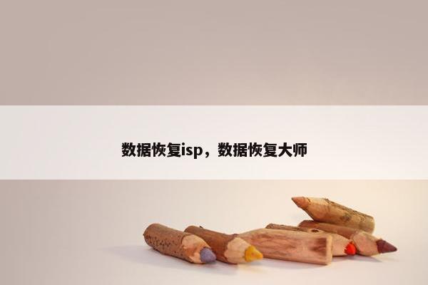 数据恢复isp，数据恢复大师