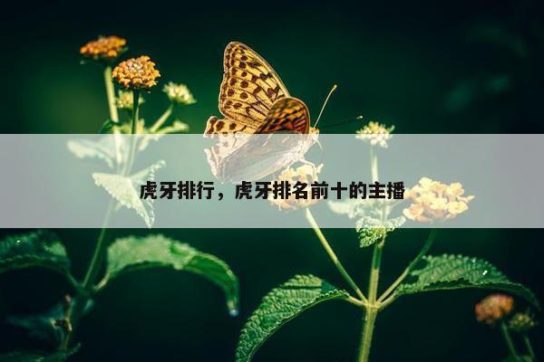 虎牙排行，虎牙排名前十的主播