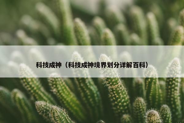 科技成神（科技成神境界划分详解百科）
