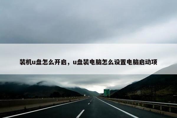 装机u盘怎么开启，u盘装电脑怎么设置电脑启动项