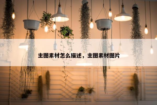 主图素材怎么描述，主图素材图片