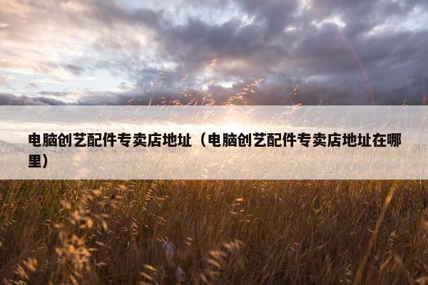 电脑创艺配件专卖店地址（电脑创艺配件专卖店地址在哪里）
