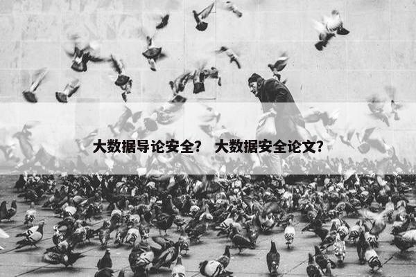 大数据导论安全？ 大数据安全论文？