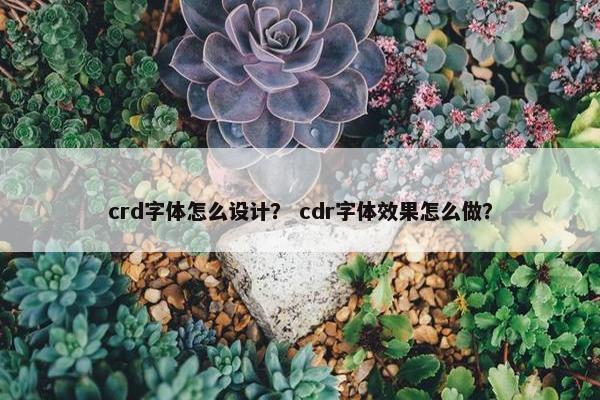 crd字体怎么设计？ cdr字体效果怎么做？