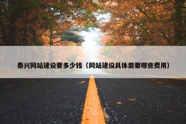 泰兴网站建设要多少钱（网站建设具体需要哪些费用）