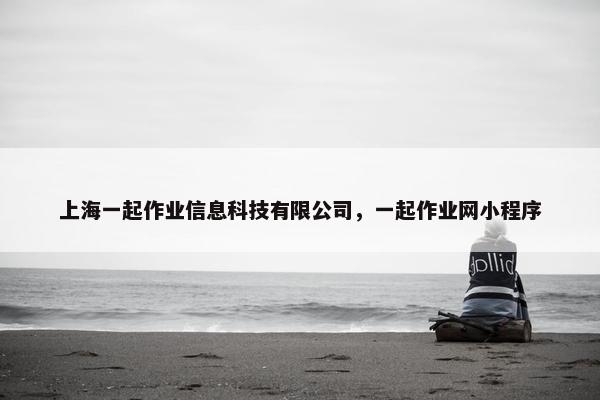 上海一起作业信息科技有限公司，一起作业网小程序