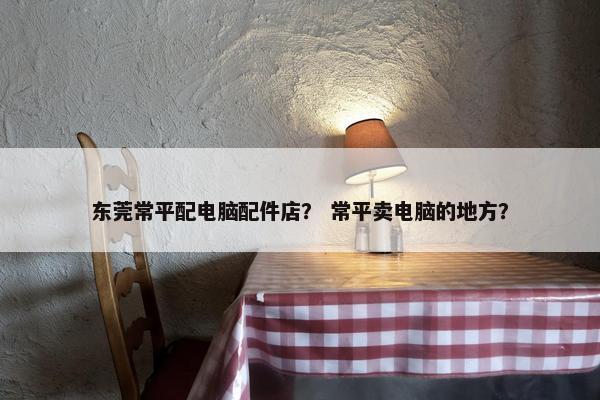 东莞常平配电脑配件店？ 常平卖电脑的地方？