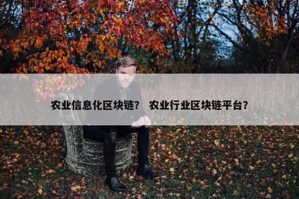 农业信息化区块链？ 农业行业区块链平台？