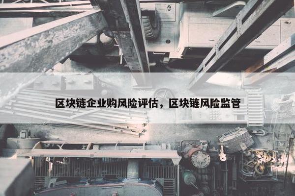 区块链企业购风险评估，区块链风险监管