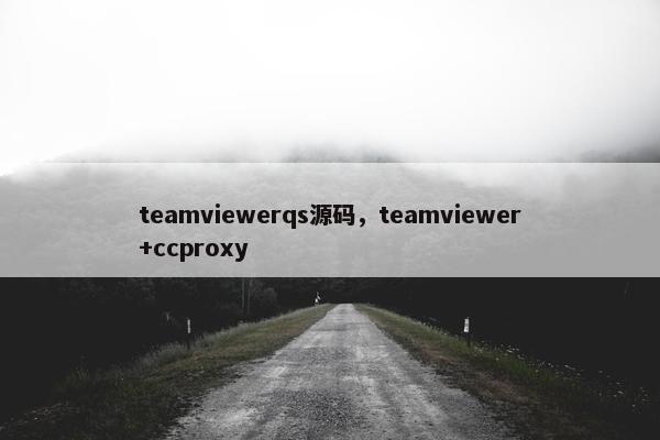 teamviewerqs源码，teamviewer+ccproxy