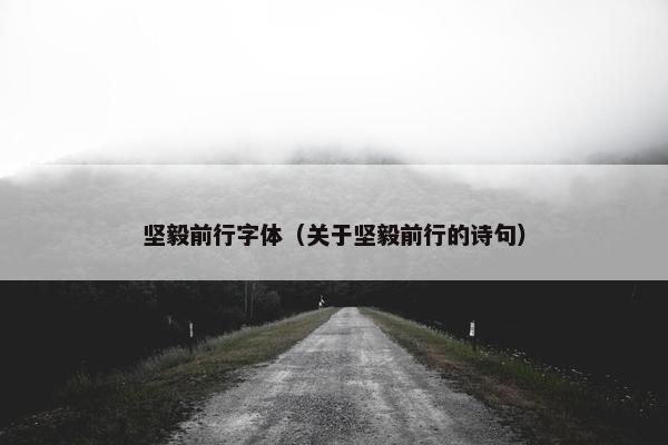 坚毅前行字体（关于坚毅前行的诗句）