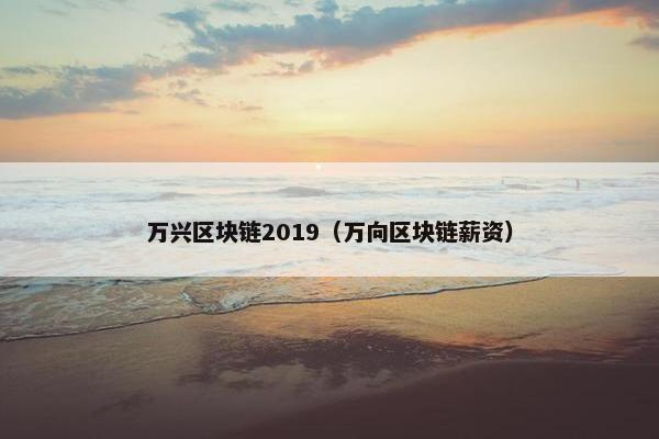 万兴区块链2019（万向区块链薪资）