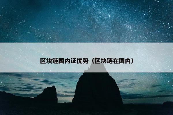 区块链国内证优势（区块链在国内）