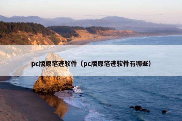 pc版原笔迹软件（pc版原笔迹软件有哪些）