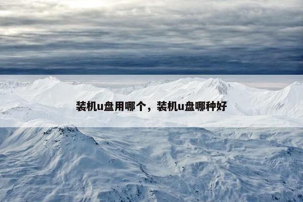 装机u盘用哪个，装机u盘哪种好
