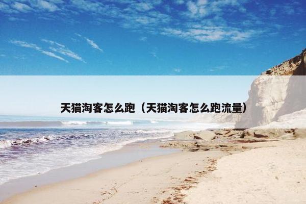 天猫淘客怎么跑（天猫淘客怎么跑流量）