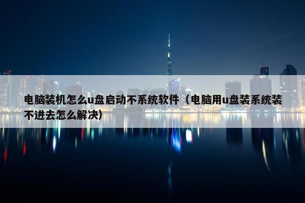 电脑装机怎么u盘启动不系统软件（电脑用u盘装系统装不进去怎么解决）