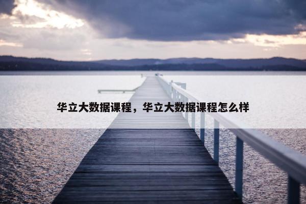 华立大数据课程，华立大数据课程怎么样