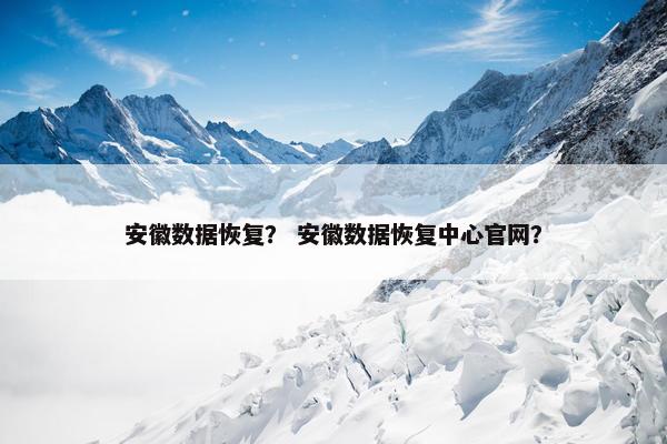 安徽数据恢复？ 安徽数据恢复中心官网？