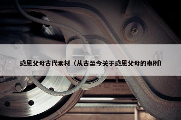 感恩父母古代素材（从古至今关于感恩父母的事例）