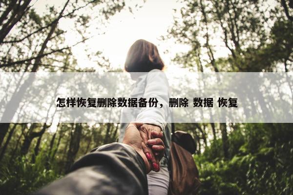 怎样恢复删除数据备份，删除 数据 恢复