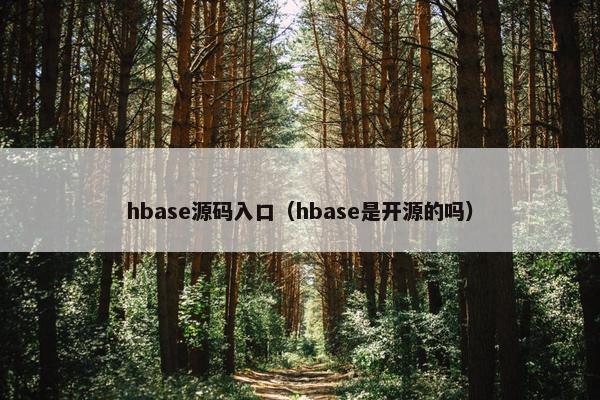 hbase源码入口（hbase是开源的吗）