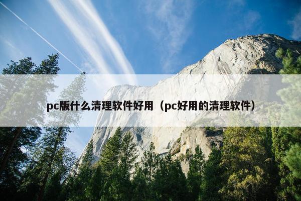 pc版什么清理软件好用（pc好用的清理软件）