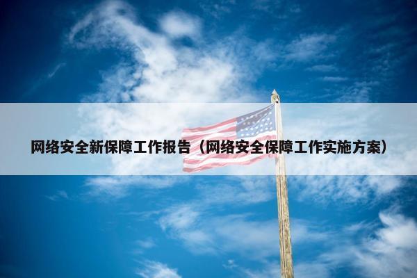 网络安全新保障工作报告（网络安全保障工作实施方案）
