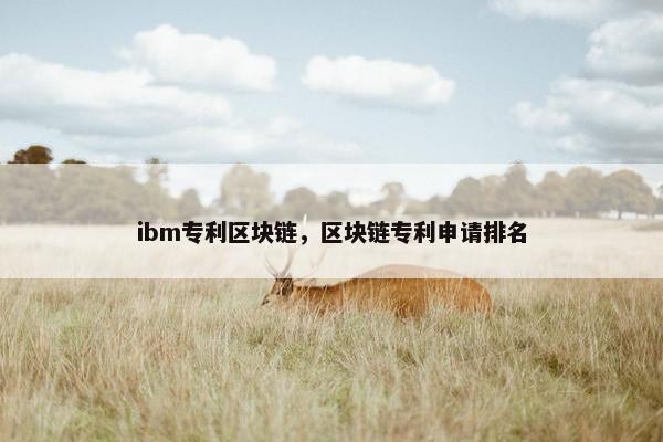 ibm专利区块链，区块链专利申请排名