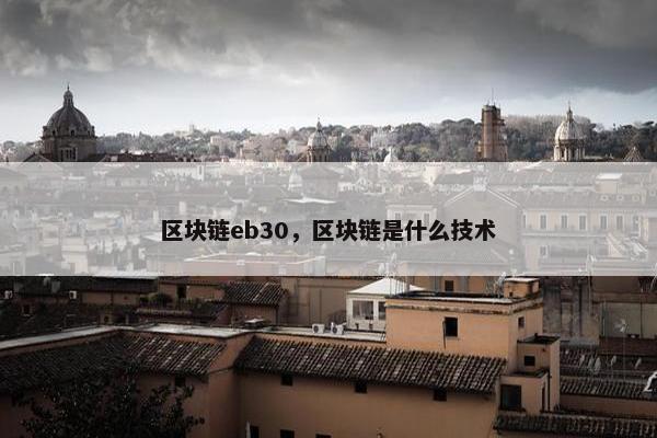 区块链eb30，区块链是什么技术