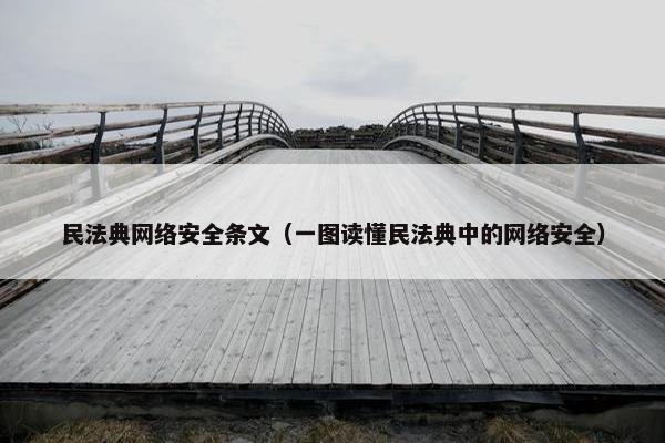 民法典网络安全条文（一图读懂民法典中的网络安全）