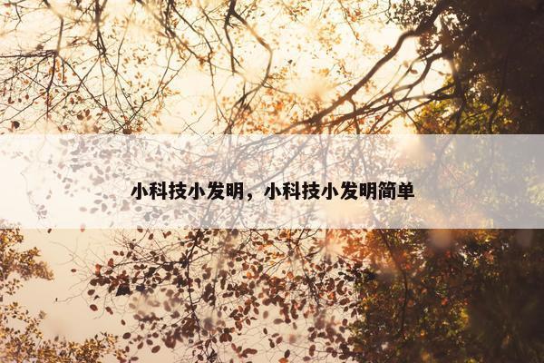 小科技小发明，小科技小发明简单