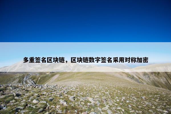 多重签名区块链，区块链数字签名采用对称加密