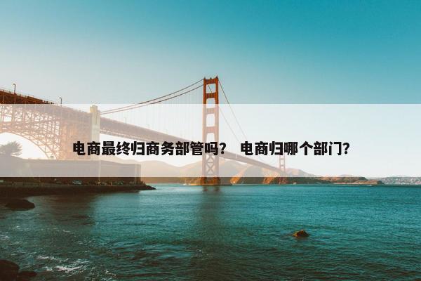 电商最终归商务部管吗？ 电商归哪个部门？