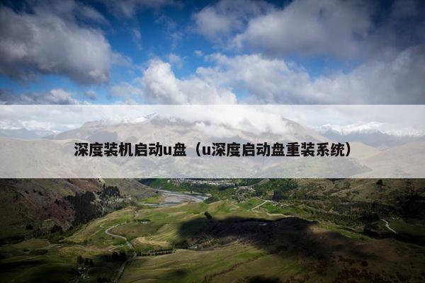 深度装机启动u盘（u深度启动盘重装系统）