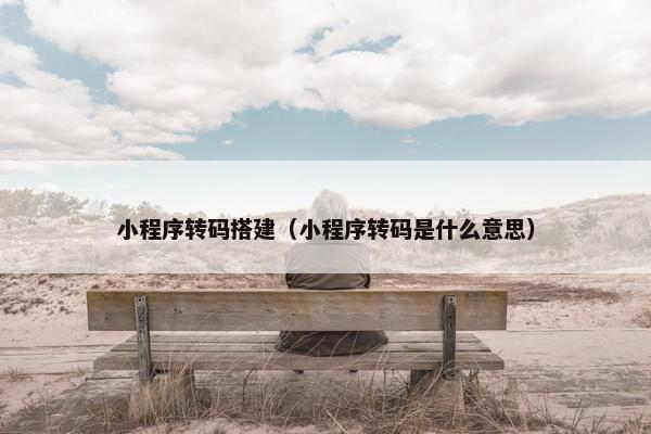 小程序转码搭建（小程序转码是什么意思）