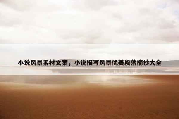 小说风景素材文案，小说描写风景优美段落摘抄大全