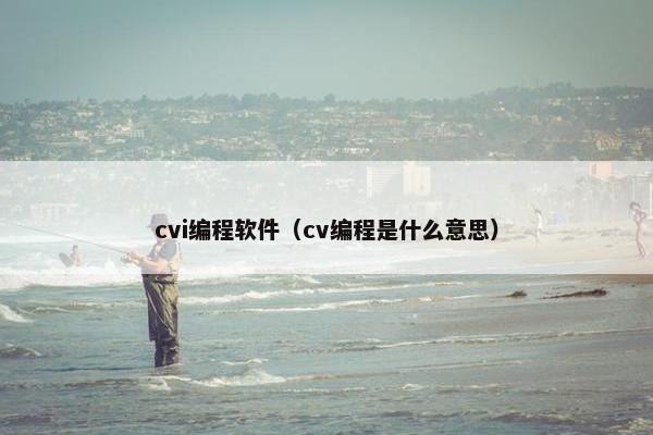 cvi编程软件（cv编程是什么意思）