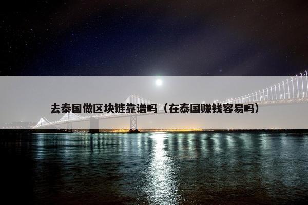 去泰国做区块链靠谱吗（在泰国赚钱容易吗）