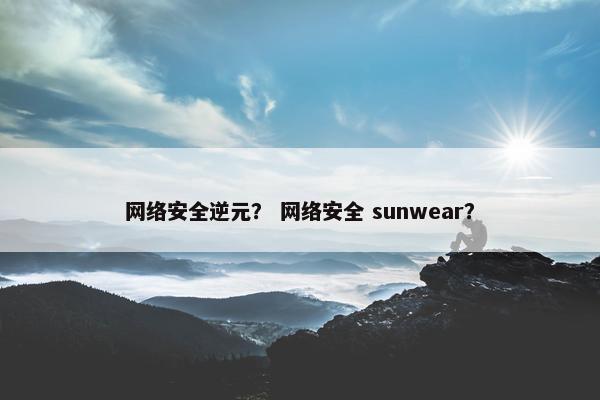 网络安全逆元？ 网络安全 sunwear？